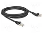 DeLOCK Cable de Red RJ45 Cat.8.1 S/FTP 2m Negro con Conector Angulado