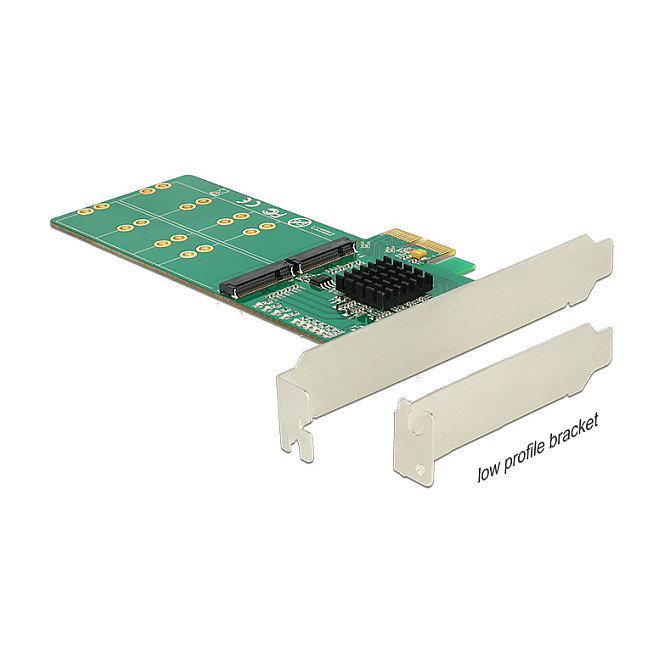 DeLOCK 89588 Tarjeta PCI Express con 4 Puertos M.2 Key B Internos para SATA, Formato Low Profile, PCIe 2.0, Compatible con Windows 10/8.1/7