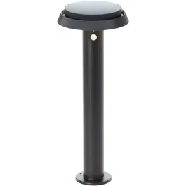 Brilliant BRI4004353437830 Terminal de exterior LED y solar con detector de movimiento, metal y plástico, 4 W, Negro