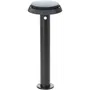 Brilliant BRI4004353437830 Terminal de exterior LED y solar con detector de movimiento, metal y plástico, 4 W, Negro