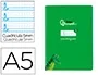 Liderpapel Cuaderno Espiral A5 Pautaguía 40 Hojas 75g Cuadro Pautado 5mm Tapa Blanda Color Verde