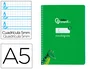 Liderpapel Cuaderno Espiral A5 Pautaguía 40 Hojas 75g Cuadro Pautado 5mm Tapa Blanda Color Verde