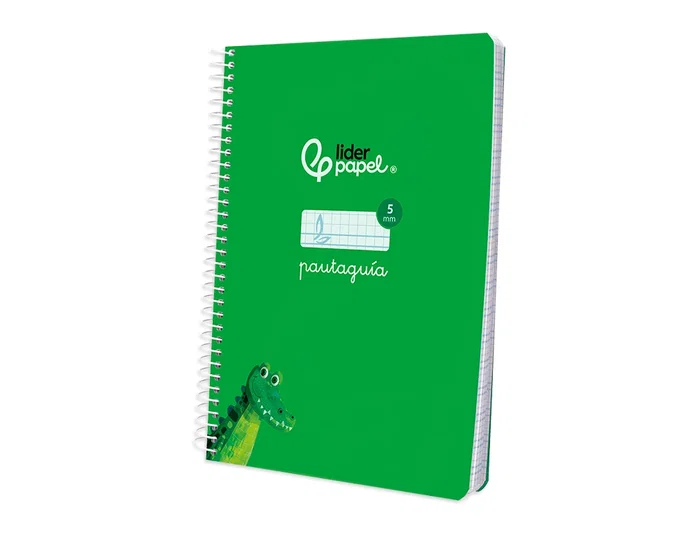 Liderpapel Cuaderno Espiral A5 Pautaguía 40 Hojas 75g Cuadro Pautado 5mm Tapa Blanda Color Verde