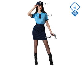 Disfraz de Policía Mujer Adulto Azul M-L