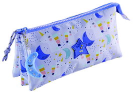 Miquelrius MR19268 Portatodo Triple Unicorn Reciclado RPET 220x115x20mm Estuche Escolar Cremallera Resistente Material Ecológico