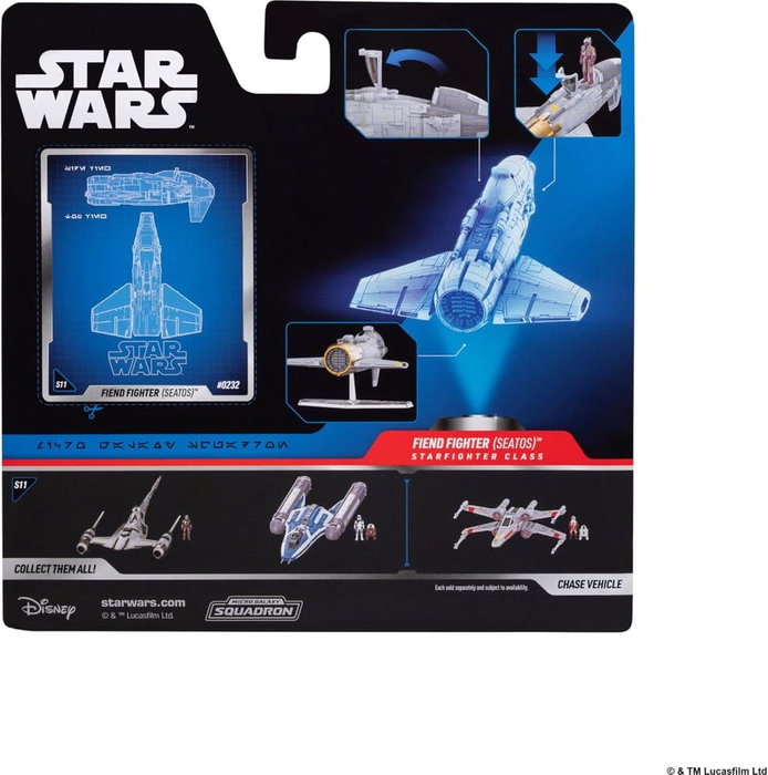 Jazwares Star Wars Vehículo Mediano Fiend Fighter con Star Navigator 13 cm Jazwares Star Wars Vehículo Mediano Fiend Fighter con Star Navigator 13 cm