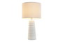DKD Home Decor Lámpara de Sobremesa de Gres y Poliéster Blanco