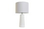 DKD Home Decor Lámpara de Sobremesa de Gres y Poliéster Blanco