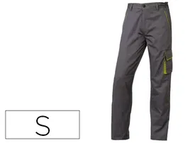 Deltaplus Pantalón de trabajo Panostyle gris verde cintura elástica 5 bolsillos talla S 65% poliéster 35% algodón 235 g/m²