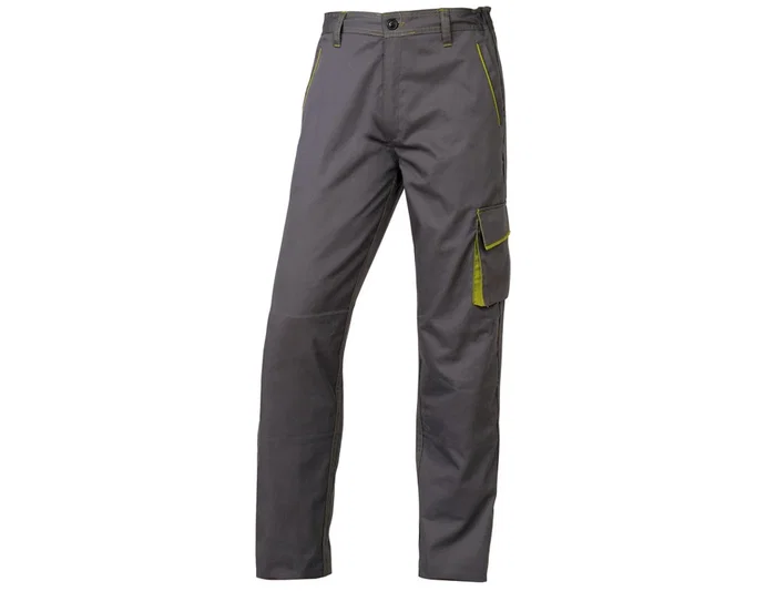 Deltaplus Pantalón de trabajo Panostyle gris verde cintura elástica 5 bolsillos talla S 65% poliéster 35% algodón 235 g/m²
