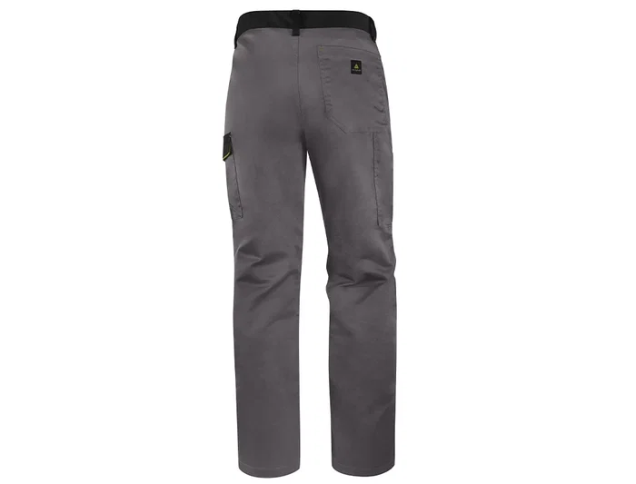 Deltaplus Pantalón de trabajo Panostyle gris verde cintura elástica 5 bolsillos talla S 65% poliéster 35% algodón 235 g/m²