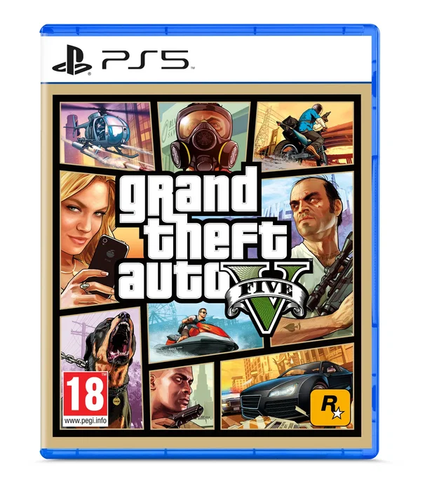 Rockstar Games Grand Theft Auto V Estándar - Juego Físico en Blu-ray para PlayStation 5 (PS5) - Edición Estándar - Acción - Clasificación PEGI 18