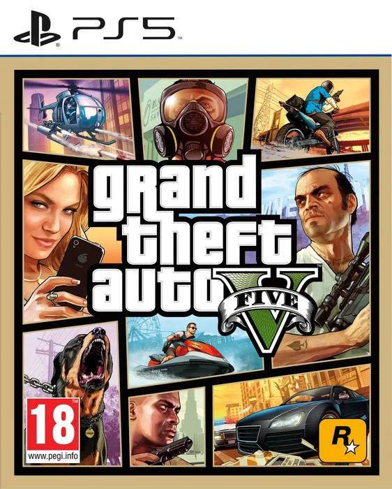 Rockstar Games Grand Theft Auto V Estándar - Juego Físico en Blu-ray para PlayStation 5 (PS5) - Edición Estándar - Acción - Clasificación PEGI 18
