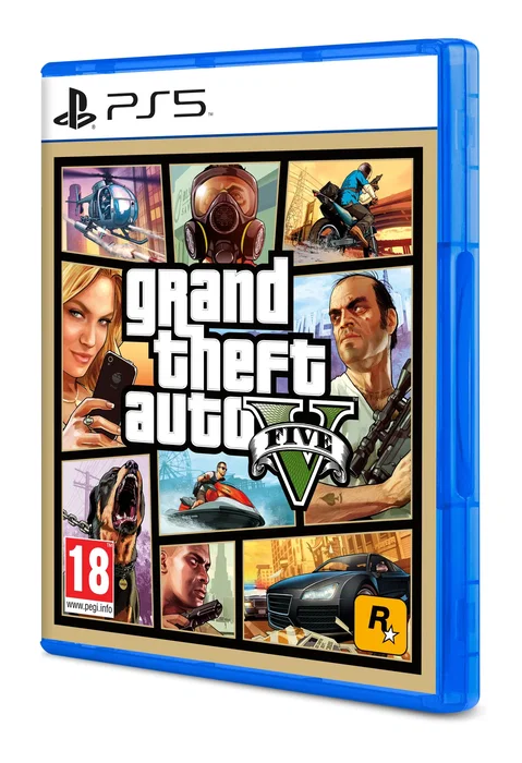 Rockstar Games Grand Theft Auto V Estándar - Juego Físico en Blu-ray para PlayStation 5 (PS5) - Edición Estándar - Acción - Clasificación PEGI 18