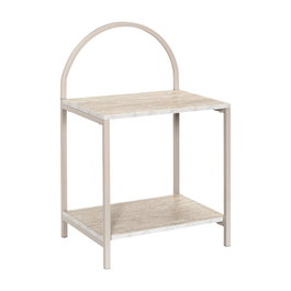 Home Deco Factory Mesita de Noche Terra Nova MDF y Hierro 40x30x63 cm