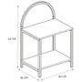 Home Deco Factory Mesita de Noche Terra Nova MDF y Hierro 40x30x63 cm