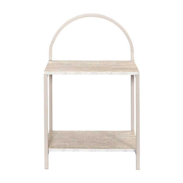 Home Deco Factory Mesita de Noche Terra Nova MDF y Hierro 40x30x63 cm
