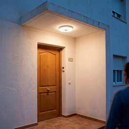 GreenIce Plafón LED Exterior 10W CCT con Detector PIR IP65 Blanco