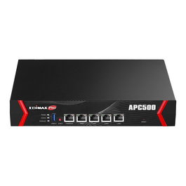 Edimax APC500 - Controlador de Punto de Acceso Inalámbrico, Montaje en Rack, 3 Puertos LAN Gigabit, QoS, Negro