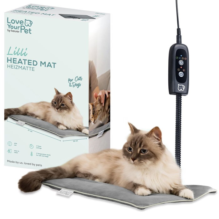 Cama eléctrica para mascotas Beurer PP210 LILLI Gris Pequeño Cama eléctrica para mascotas Beurer PP210 LILLI Gris Pequeño