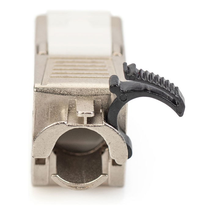 Digitus Keystone Jack Cat6a Apantallado con Organizador de Cables Inteligente, Set 24 Unidades, Plata