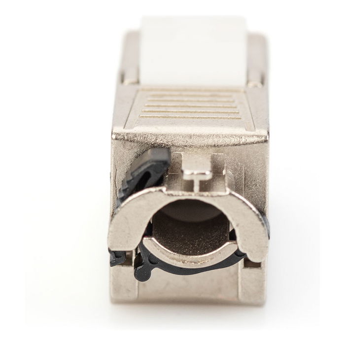 Digitus Keystone Jack Cat6a Apantallado con Organizador de Cables Inteligente, Set 24 Unidades, Plata