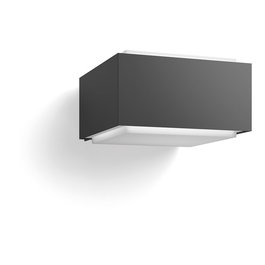 Philips Aplique Pared Exterior Hedgehog Antracita E27 42W IP44 Iluminación Bidireccional Aluminio