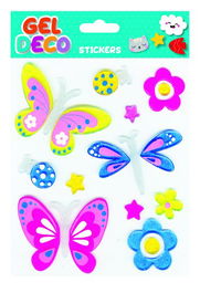 Stickers Grupo Global Gift Bolsa 1H Gel Deco Mariposa