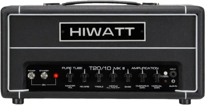 HIWATT T20/10 Cabezal de Guitarra a Válvulas - 20W / 10W, 2 Canales, Reverb