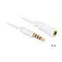 DeLOCK Cable de audio 3,5 mm Macho a Hembra de 5 m