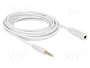 DeLOCK Cable de audio 3,5 mm Macho a Hembra 5m Blanco