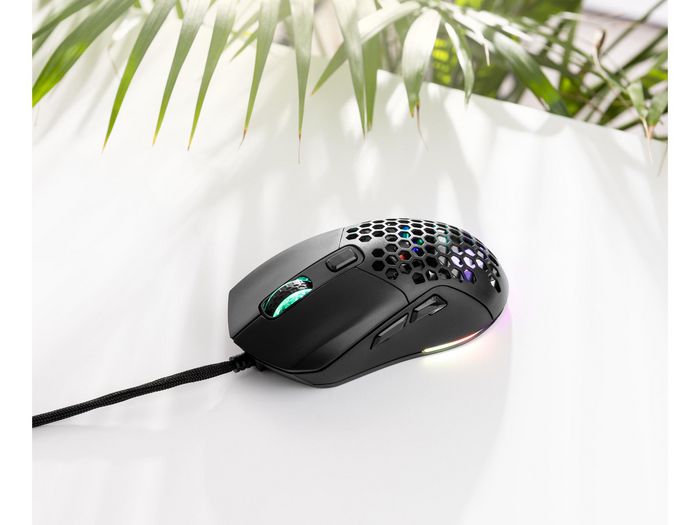 Sandberg FlexCover 6D Gamer Mouse Ratón Óptico 12800 DPI con Luces LED RGB y Cubierta Intercambiable para Gaming