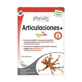 Physalis Articulaciones+ 30 comprimidos Complemento Alimenticio Plantas y Nutrientes Extracto Resina Incienso Harpagofito
