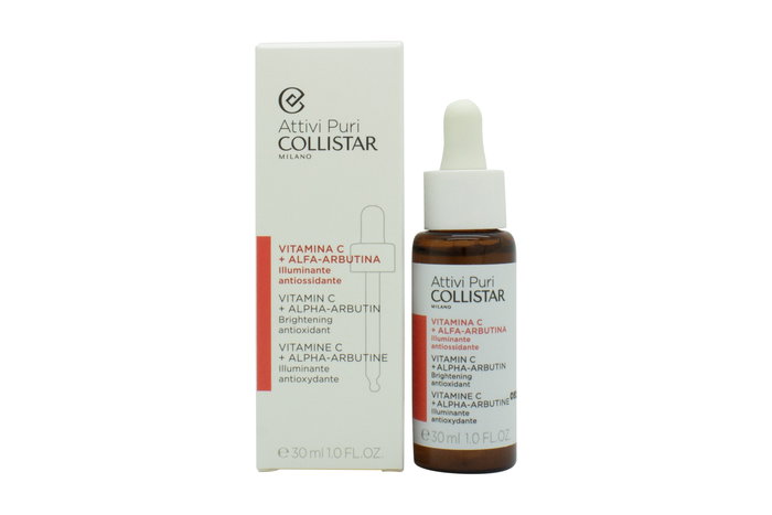 Collistar ATTIVI PURI Vitamina C + Alfa-Arbutina Tratamiento Facial Hidratante en Gotas para Oxigenar Piel 30 ml Collistar ATTIVI PURI Vitamina C + Alfa-Arbutina Tratamiento Facial Hidratante en Gotas para Oxigenar Piel 30 ml