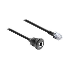 DeLOCK 91086 Cable RJ12 Macho a RJ12 Hembra para Instalación 50 cm Negro