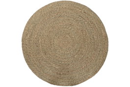 DKD Home Decor Alfombra de Fibra Trenzada Marrón Natural 120x120x0,5 cm