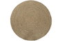 DKD Home Decor Alfombra de Fibra Trenzada Marrón Natural 120x120x0,5 cm