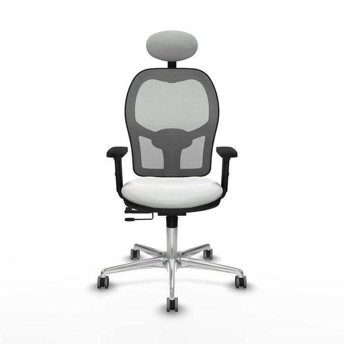 PIQUERAS Y CRESPO Silla de oficina Jorquera con mecanismo Sincro/Traslack Blanco y Gris