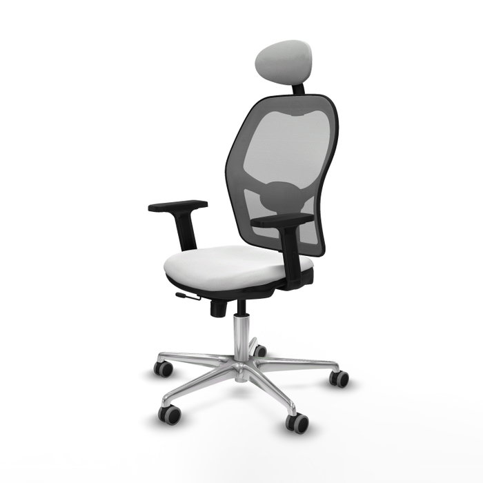 PIQUERAS Y CRESPO Silla de oficina Jorquera con mecanismo Sincro/Traslack Blanco y Gris