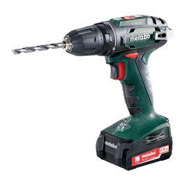 Metabo BS 14.4V Pistola Atornilladora 20-40 Nm, Incluye 2 Baterías de 2Ah y Maletín, Negro/Verde/Rojo