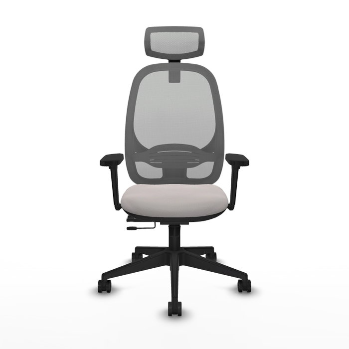 PIQUERAS Y CRESPO Silla de oficina Cilanco con mecanismo Sincro/Traslack Blanco y Gris