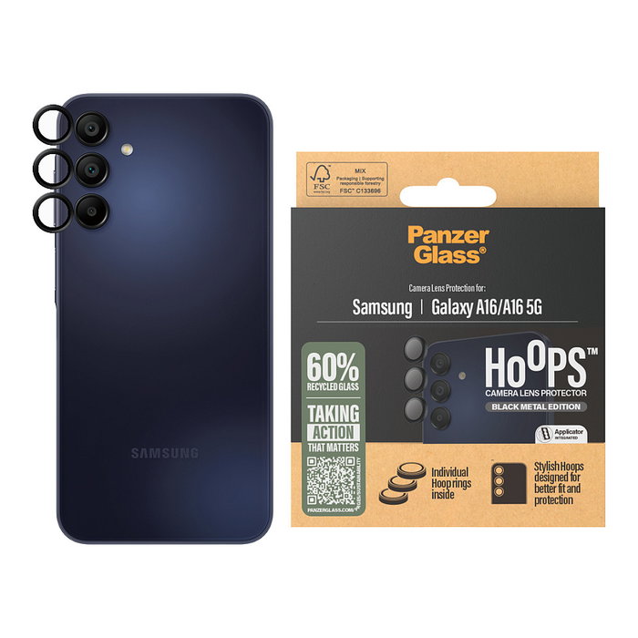 PanzerGlass Hoops Black Protector Lente Cámara Samsung Galaxy A16/A16 5G PanzerGlass Hoops Black Protector Lente Cámara Samsung Galaxy A16/A16 5G