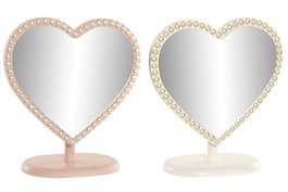 DKD Home Decor Espejo de MDF Colección Perla Surtido de 2 Colores