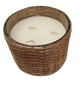 DKD Home Decor Vela de Cera de Soja en Frasco de Cristal con Ratán, 240 g