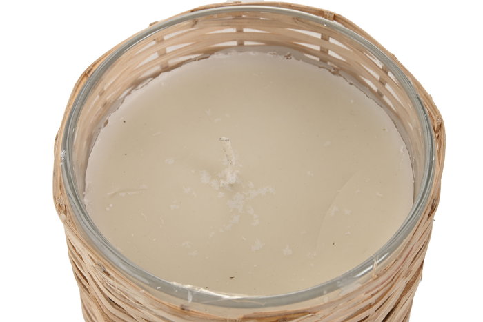 DKD Home Decor Vela Aromática Cera de Soja Cristal Marrón 240gr 11x11x8 cm (4 Unidades)