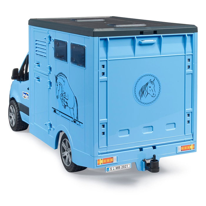 Bruder Mercedes Benz Sprinter para transporte equino con caballo