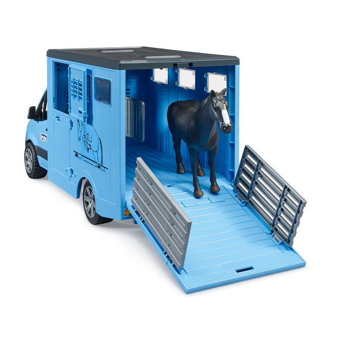 Bruder Mercedes Benz Sprinter para transporte equino con caballo