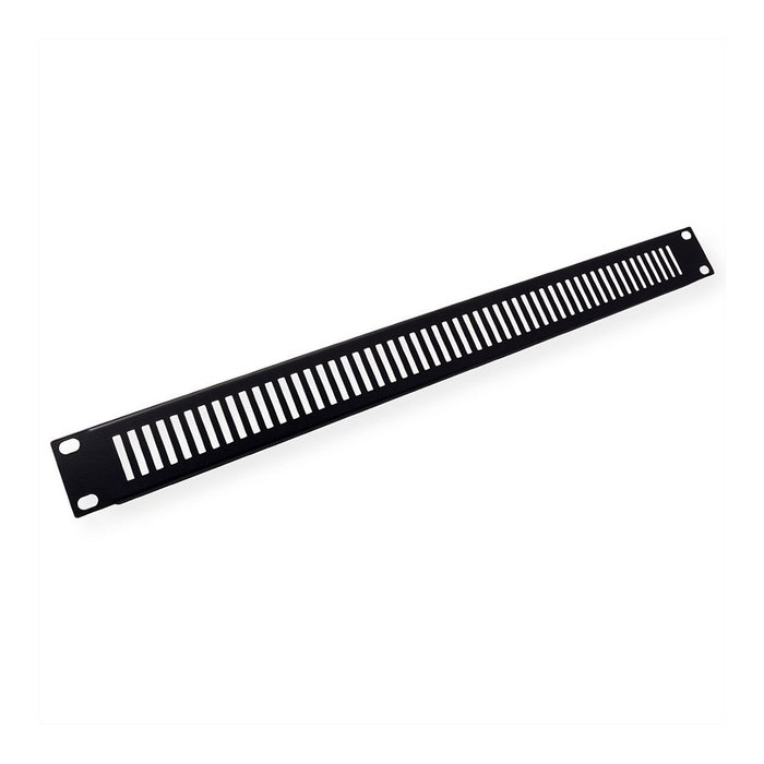 VALUE Placa frontal de ventilación de 48,26 cm 19 pulgadas 1 HE Negro profundo RAL 9005