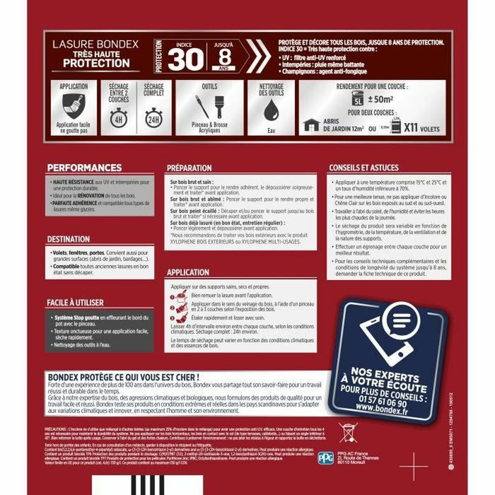 Pintura de Imprimación Bondex Marrón Satinado 5 L