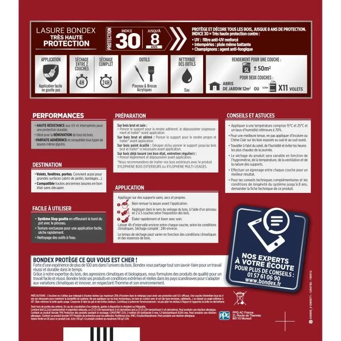 Pintura de Imprimación Bondex Marrón Satinado 5 L
